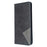 Geometric Pattern Stand Leather Case Card Holder Shell for Samsung Galaxy A71 A715 - Black - 2