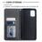 Geometric Pattern Stand Leather Case Card Holder Shell for Samsung Galaxy A71 A715 - Black - 7
