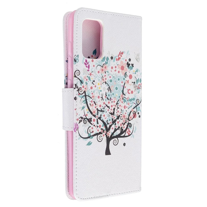 Pattern Printing Wallet Leather Flip Phone Cover for Samsung Galaxy A71 A715 - Flower Tree - 3