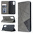 Geometric Pattern Stand Leather Card Holder Case for Samsung Galaxy S20 4G / S20 5G - Grey - 1