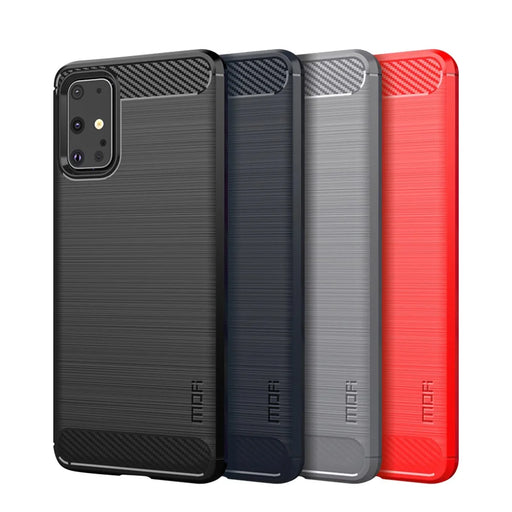 MOFI Carbon Fiber Skin Brushed TPU Casing for Samsung Galaxy S20 Plus - Black - 2