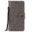 Imprint Flower Pattern Leather Wallet Stand Mobile Cover Case for Samsung Galaxy A51 - Grey - 1