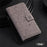 Imprint Flower Pattern Leather Wallet Stand Mobile Cover Case for Samsung Galaxy A51 - Grey - 6