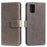 Imprinted Mandala Flower PU Leather Case Flip Stand Wallet Phone Cover with Strap for Samsung Galaxy A51 4G - Grey - 1