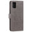 Imprinted Mandala Flower PU Leather Case Flip Stand Wallet Phone Cover with Strap for Samsung Galaxy A51 4G - Grey - 5