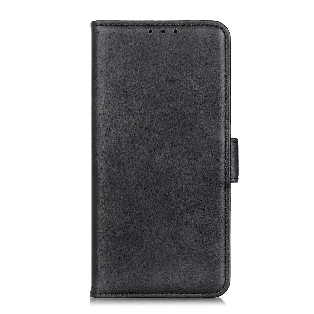 Wallet Stand Magnetic Closure Leather Casing Cover for Samsung Galaxy A51 - Black - 1