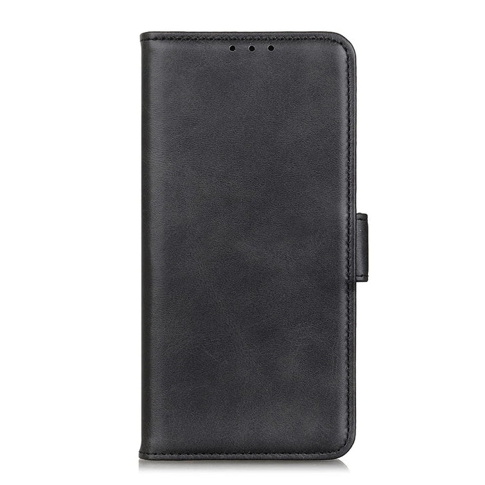 Wallet Stand Magnetic Closure Leather Casing Cover for Samsung Galaxy A51 - Black - 1