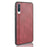 Leather Coated PC + TPU Protection Phone Shell Cover for Samsung Galaxy A70 - Red - 4