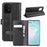 For Samsung Galaxy A91 / S10 Lite / M80s Phone Cases Genuine Split Leather Wallet Mobile Cover Stand - Black - 1