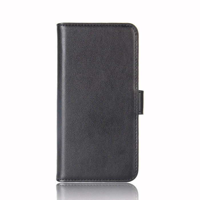 For Samsung Galaxy A91 / S10 Lite / M80s Phone Cases Genuine Split Leather Wallet Mobile Cover Stand - Black - 3
