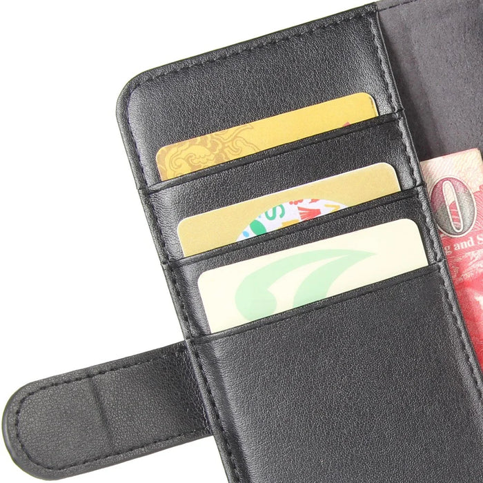 For Samsung Galaxy A91 / S10 Lite / M80s Phone Cases Genuine Split Leather Wallet Mobile Cover Stand - Black - 4