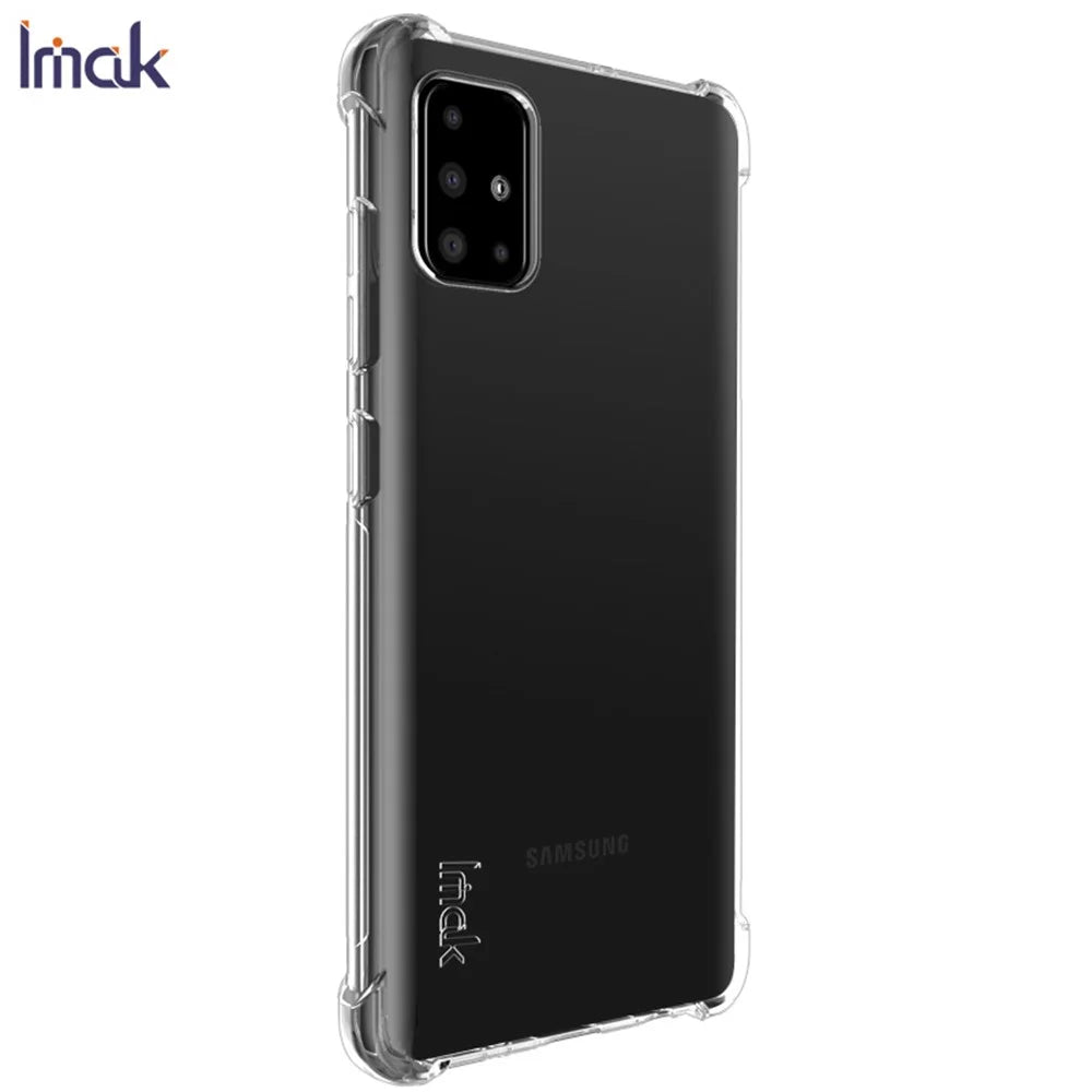 IMAK All-Round Protective Airbag Shockproof TPU Cover + Screen Film for Samsung Galaxy A51 - Transparent - 4