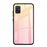 Gradient Color Glass + TPU Cell Phone Cover for Samsung Galaxy A51 - Gold / Pink - 3