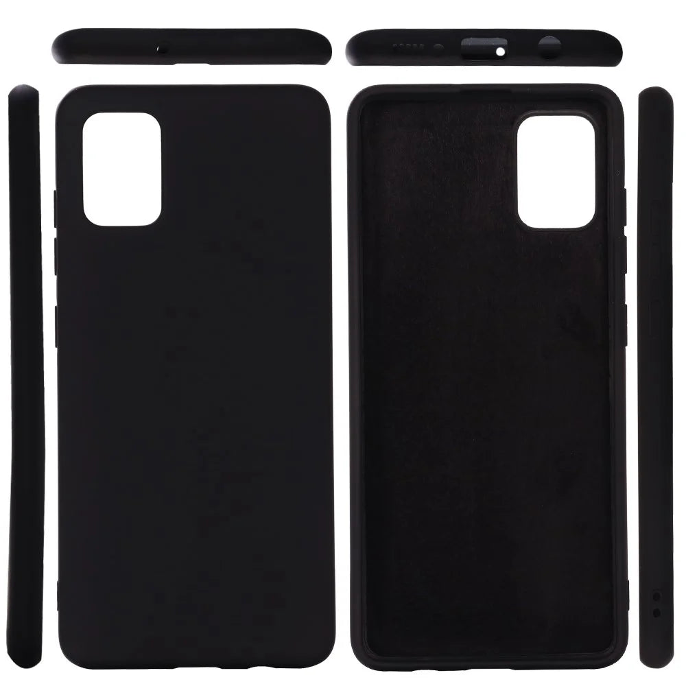Shockrpoof Anti-scratch Dustproof Liquid Silicone Case Cover for Samsung Galaxy A51 - Black - 5