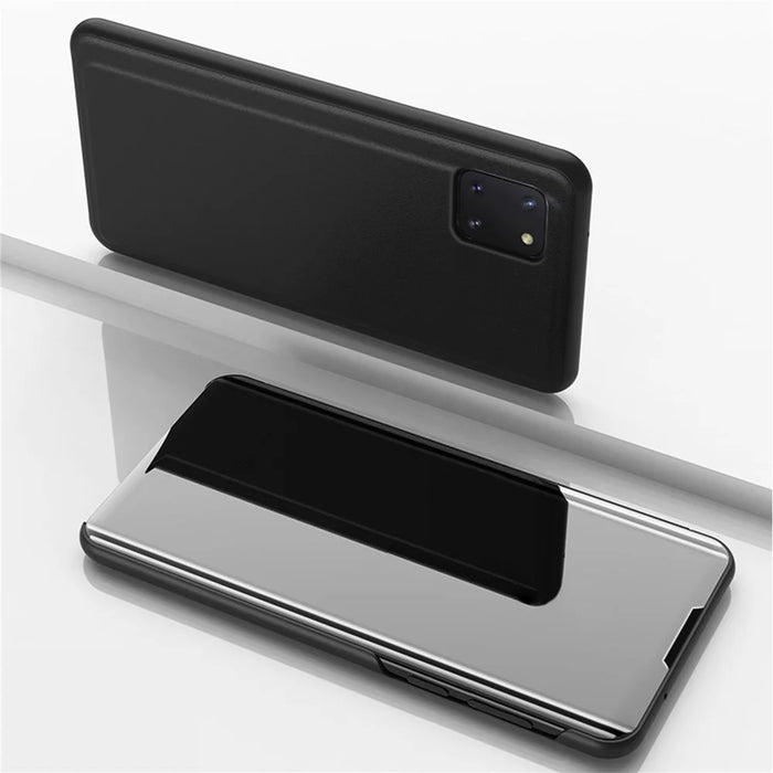 For Samsung Galaxy A81 / Note 10 Lite / M60s Flip Leather Cover with Stand Full Body Protective Phone Case - Black - 1