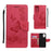 Imprint Butterfly Flower Leather Wallet Phone Case for Samsung Galaxy S20 4G/S20 5G - Red - 1