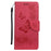 Imprint Butterfly Flower Leather Wallet Phone Case for Samsung Galaxy S20 4G/S20 5G - Red - 2