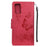 Imprint Butterfly Flower Leather Wallet Phone Case for Samsung Galaxy S20 4G/S20 5G - Red - 3