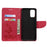 Imprint Butterfly Flower Leather Wallet Phone Case for Samsung Galaxy S20 4G/S20 5G - Red - 4
