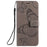 For Samsung Galaxy A51 Wallet Case Floral Butterfly Imprinted Leather Phone Cover Stand - Grey - 2