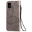 For Samsung Galaxy A51 Wallet Case Floral Butterfly Imprinted Leather Phone Cover Stand - Grey - 4