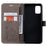 For Samsung Galaxy A51 Wallet Case Floral Butterfly Imprinted Leather Phone Cover Stand - Grey - 5