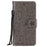 Imprint Sakura Cat Leather Covering with Card Slots for Samsung Galaxy A71 - Grey - 2