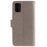 Imprint Sakura Cat Leather Covering with Card Slots for Samsung Galaxy A71 - Grey - 3