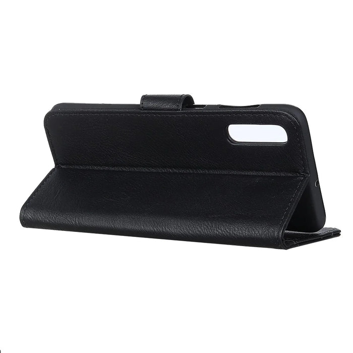 KHAZNEH Wallet Stand Leather Mobile Phone Cover Casing for Samsung Galaxy A50/A50s/A30s - Black - 4