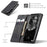 CASEME 013 Series Auto-absorbed Flip Leather Wallet Case for Samsung Galaxy S20 4G/S20 5G - Black - 5