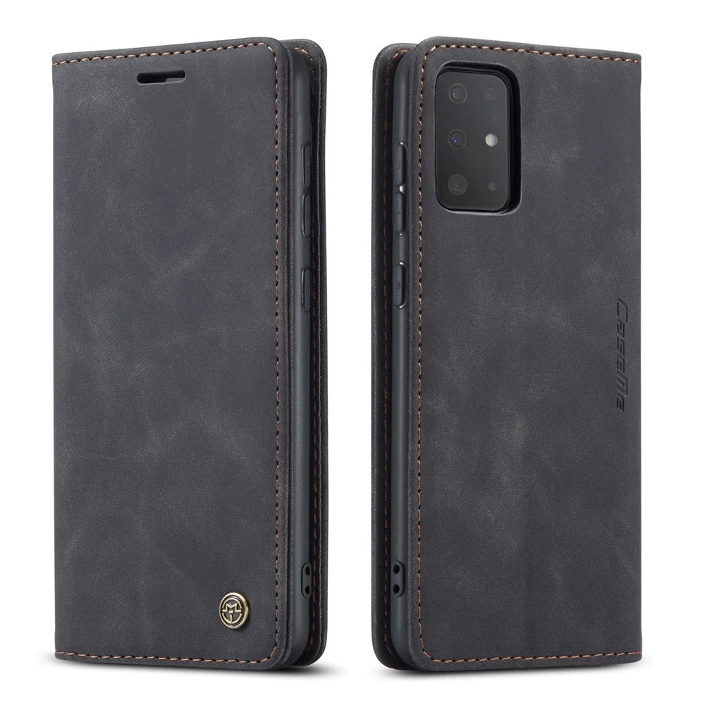 CASEME 013 Series Auto-absorbed Business Leather Wallet Stand Phone Case for Samsung Galaxy S20 Plus - Black - 2