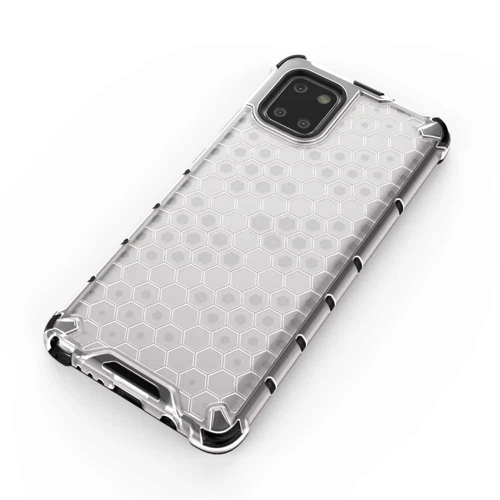 Honeycomb Pattern Shock-proof TPU + PC Hybrid Case for Samsung Galaxy A81/Note 10 Lite - White - 4
