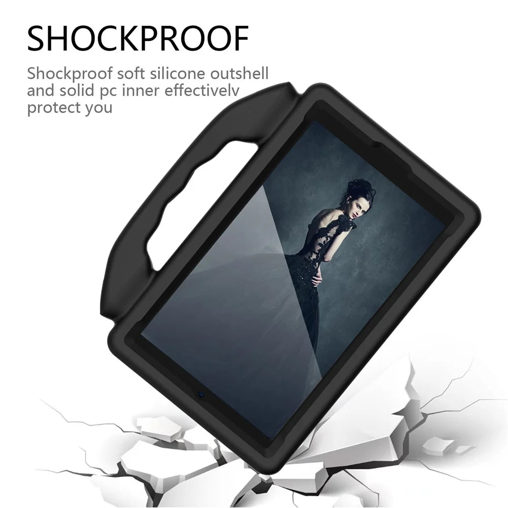 Shockproof Thumb Kickstand EVA Protective Case for Samsung Galaxy Tab Tab K9 / Tab One / A11 / A9 / A 8.0 (2019) / Tab A7 Lite 8.7-inch - Black - 3