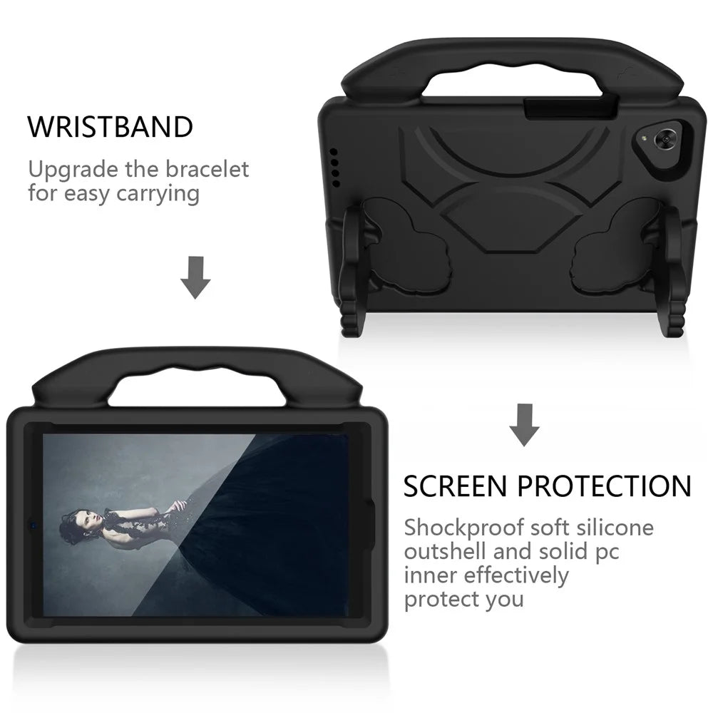 Shockproof Thumb Kickstand EVA Protective Case for Samsung Galaxy Tab Tab K9 / Tab One / A11 / A9 / A 8.0 (2019) / Tab A7 Lite 8.7-inch - Black - 4