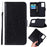 Imprint Butterflies Wallet Stand Flip Leather Phone Case for Samsung Galaxy S20 Ultra - Black - 1