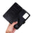 Imprint Butterflies Wallet Stand Flip Leather Phone Case for Samsung Galaxy S20 Ultra - Black - 6