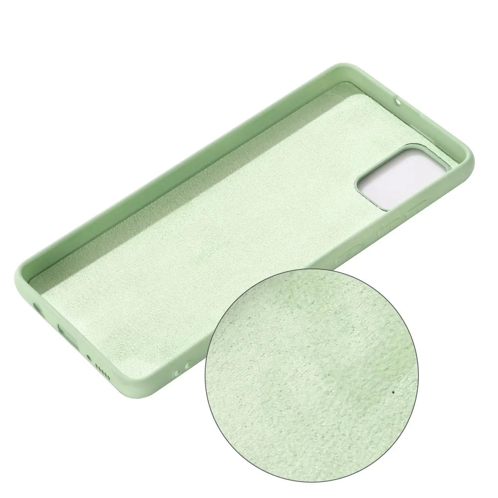 Liquid Silicone Protective Case for Samsung Galaxy A71 Solid Color Design Phone Accessory - Green - 2