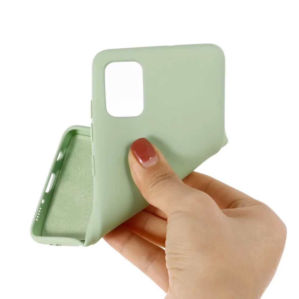 Liquid Silicone Protective Case for Samsung Galaxy A71 Solid Color Design Phone Accessory - Green - 3