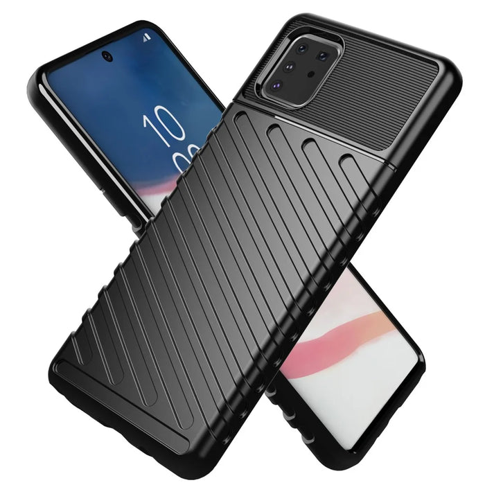 Thunder Series Twill Texture Soft TPU Cover Phone Shell for Samsung Galaxy A81 / Note 10 Lite - Black - 2