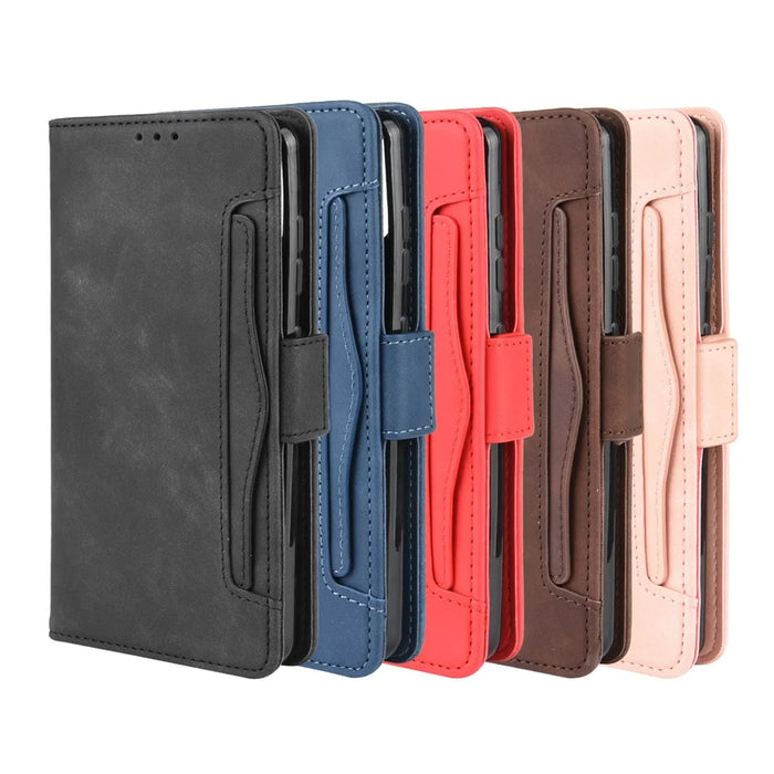 Wallet Stand Flip Leather Phone Shell for Samsung Galaxy A91 / S10 Lite - Black - 6