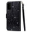 Glitter Powder Zippered Stand Leather Wallet Case with Strap for Samsung Galaxy S20 Plus / S20 Plus 5G - Black - 6