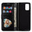 Flash Powder Zipper Pocket Leather Wallet Case Phone Shell for Samsung Galaxy S20 4G/S20 5G - Black - 4