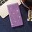 Flash Powder Auto-absorbed Leather Stand Shell for Samsung Galaxy S20 4G/S20 5G - Purple - 4