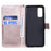 For Samsung Galaxy S20 4G / S20 5G Case Solid Color Leather Mobile Cover Wallet Stand with Strap - Rose Gold - 4