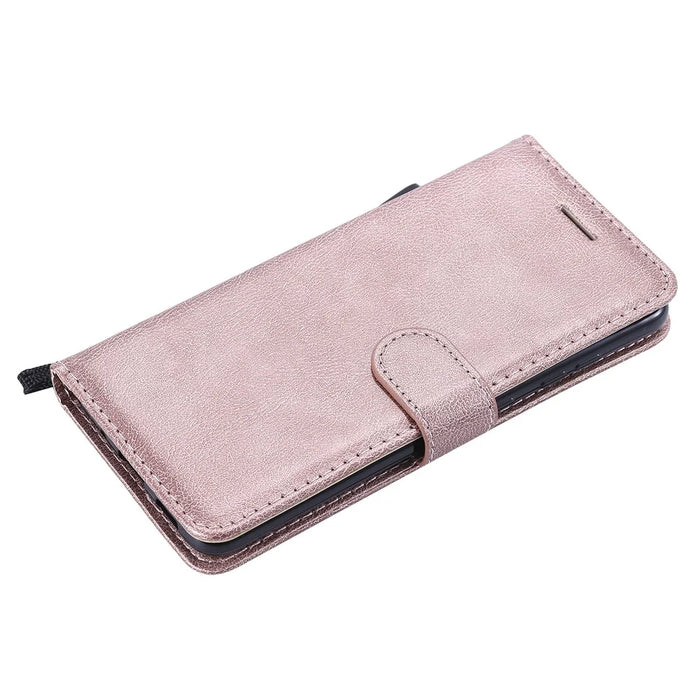 For Samsung Galaxy S20 4G / S20 5G Case Solid Color Leather Mobile Cover Wallet Stand with Strap - Rose Gold - 5