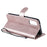 For Samsung Galaxy S20 4G / S20 5G Case Solid Color Leather Mobile Cover Wallet Stand with Strap - Rose Gold - 7