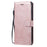 For Samsung Galaxy A71 Case Solid Color Leather Mobile Cover Wallet Stand with Strap - Rose Gold - 2