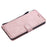For Samsung Galaxy A71 Case Solid Color Leather Mobile Cover Wallet Stand with Strap - Rose Gold - 7