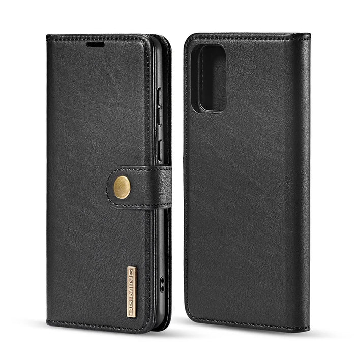 DG.MING For Samsung Galaxy S20 Plus / S20 Plus 5G Wallet Phone Case Detachable 2 in 1 Leather Shell Shockproof Flip Protective Cover - Black - 2