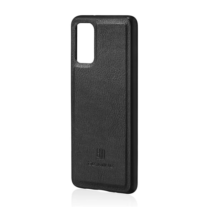 DG.MING For Samsung Galaxy S20 Plus / S20 Plus 5G Wallet Phone Case Detachable 2 in 1 Leather Shell Shockproof Flip Protective Cover - Black - 5